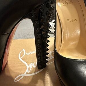 Christian Louboutin Taclou Black Spiked Heels
